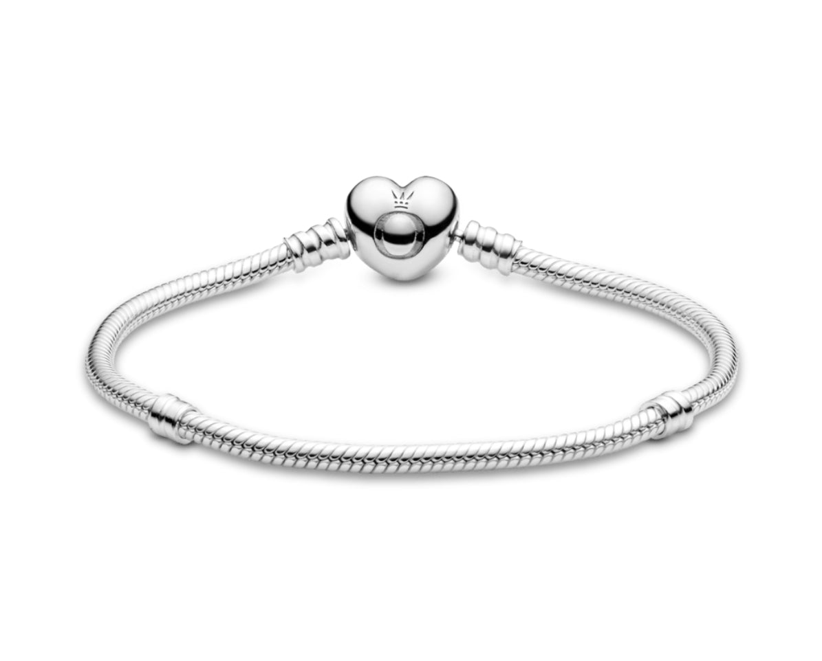 Pulsera Corazón Plateado